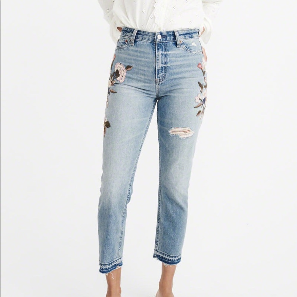 Abercrombie high rise girlfriend jeans